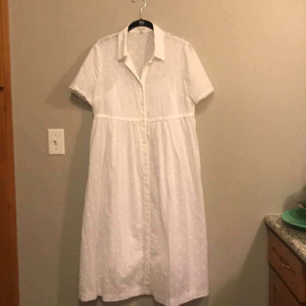 Madewell Clipdot Midi Shirtdress